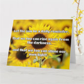 Empath Shine Positive Ermutigungsquote Karte (Gelbe Blume)