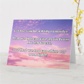 Empath Shine Positive Ermutigungsquote Karte (Gelbe Blume)