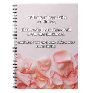 Empath Shine Positive Ermutigungsquote Notizblock