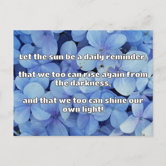 Empath Shine Positive Ermutigungsquote Postkarte (Vorderseite)