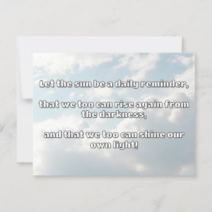 Empath Shine Positive Ermutigungsquote Postkarte