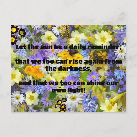 Empath Shine Positive Ermutigungsquote Postkarte (Vorderseite)
