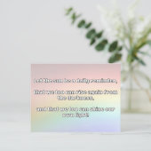 Empath Shine Positive Ermutigungsquote Postkarte (Stehend Vorderseite)