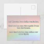 Empath Shine Positive Ermutigungsquote Postkarte (Vorne/Hinten)