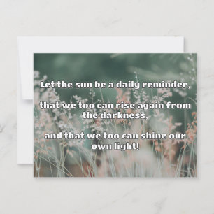 Empath Shine Positive Ermutigungsquote Postkarte