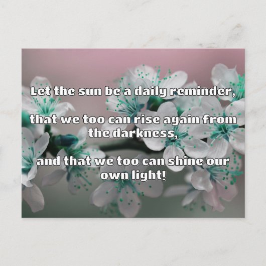 Empath Shine Positive Ermutigungsquote Postkarte (Vorderseite)