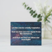 Empath Shine Positive Ermutigungsquote Postkarte (Stehend Vorderseite)