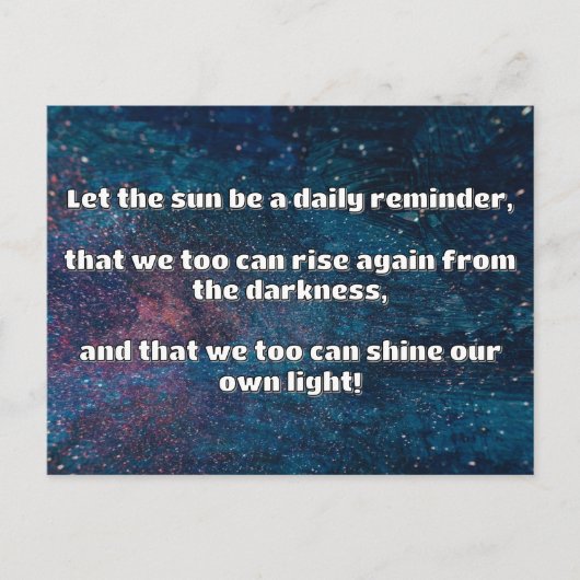 Empath Shine Positive Ermutigungsquote Postkarte (Vorderseite)