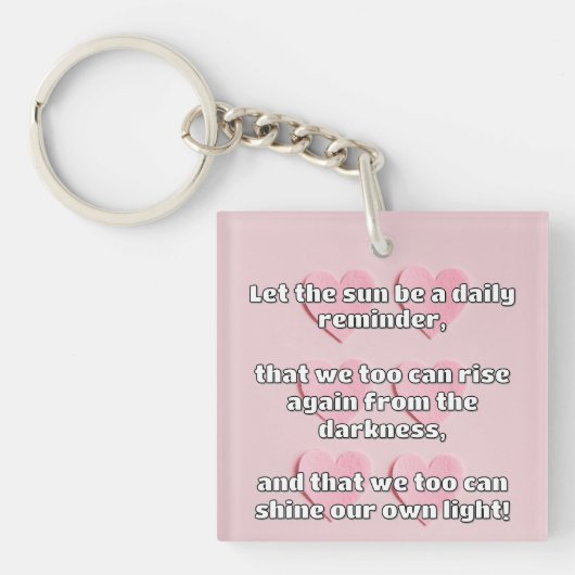 Empath Shine Positive Ermutigungsquote Schlüsselanhänger (Vorderseite)
