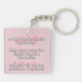 Empath Shine Positive Ermutigungsquote Schlüsselanhänger (Rückseite)