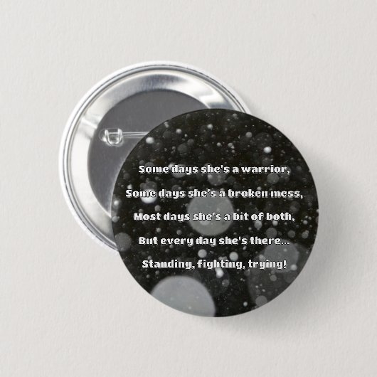 Empath Strength Positives Zitat Förderung Button (Vorne & Hinten)