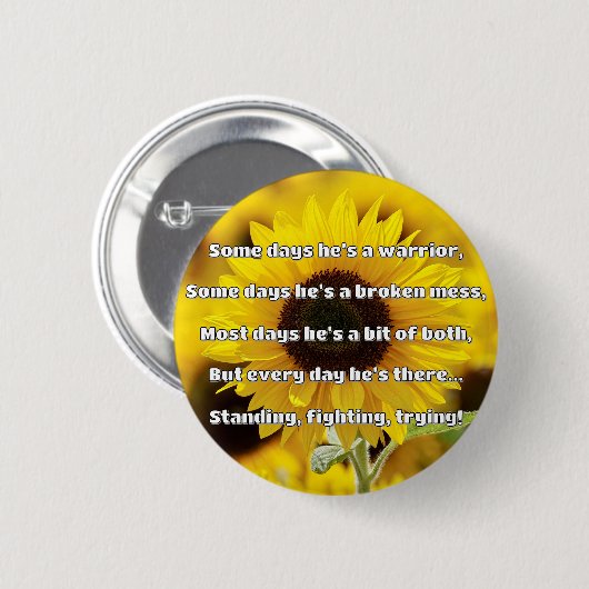 Empath Strength Positives Zitat Förderung Button (Vorne & Hinten)