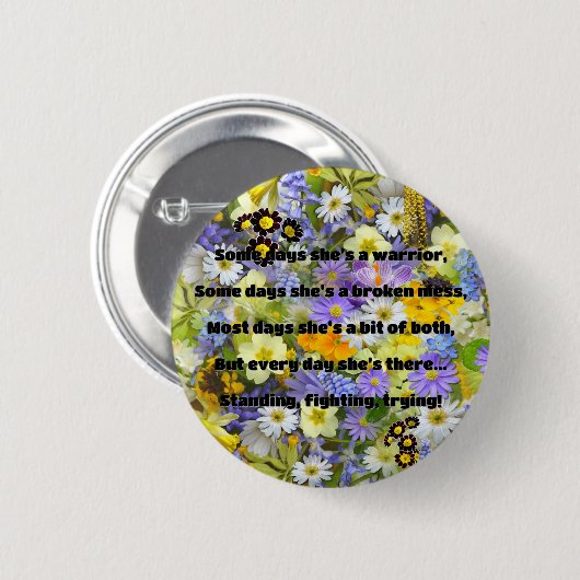 Empath Strength Positives Zitat Förderung Button (Vorne & Hinten)