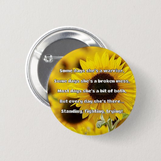 Empath Strength Positives Zitat Förderung Button (Vorne & Hinten)