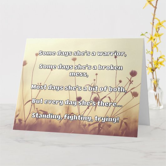 Empath Strength Positives Zitat Förderung Karte (Gelbe Blume)