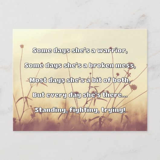 Empath Strength Positives Zitat Förderung Postkarte (Vorderseite)