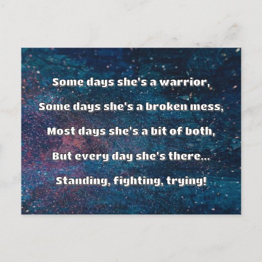 Empath Strength Positives Zitat Förderung Postkarte (Vorderseite)