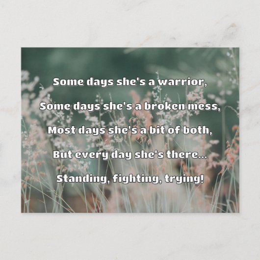 Empath Strength Positives Zitat Förderung Postkarte (Vorderseite)
