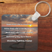 Empath Strength Positives Zitat Förderung Schlüsselanhänger (Rückseite)