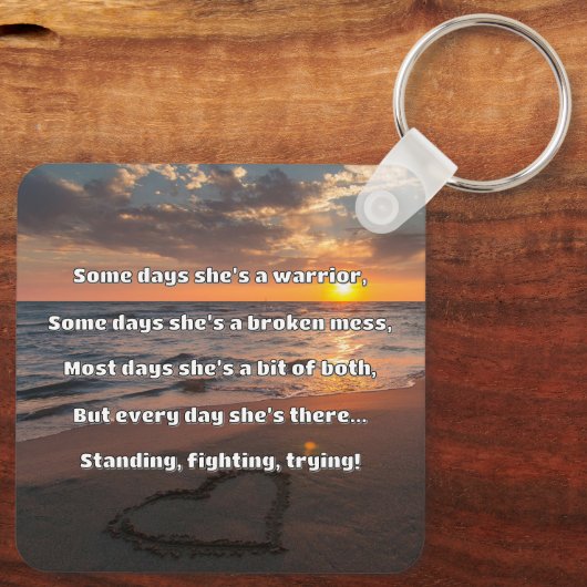 Empath Strength Positives Zitat Förderung Schlüsselanhänger (Rückseite)