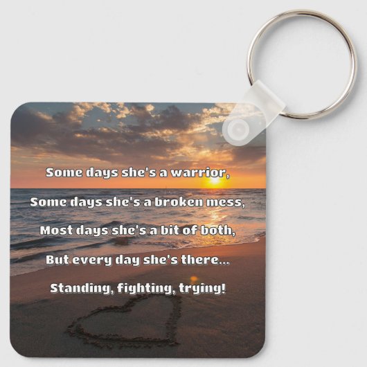 Empath Strength Positives Zitat Förderung Schlüsselanhänger (Rückseite)