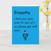 Empathie - ein lustiges und wohlhabendes Gedicht Karte (Gelbe Blume)