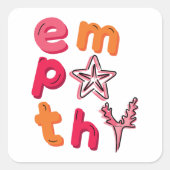 Empathie für die Ozeane verbreiten Quadratischer Aufkleber (Vorderseite)