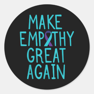 Empathie Großes Selbstmordbewusstsein psychische G Runder Aufkleber