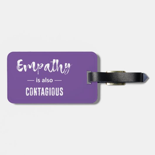 Empathie ist auch ansteckend gepäckanhänger (Rückseite horizontal)