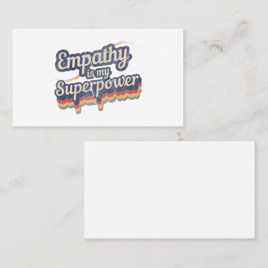 Empathie ist meine Supermacht T - Shirt Empathy Le Visitenkarte (Vorne/Hinten)