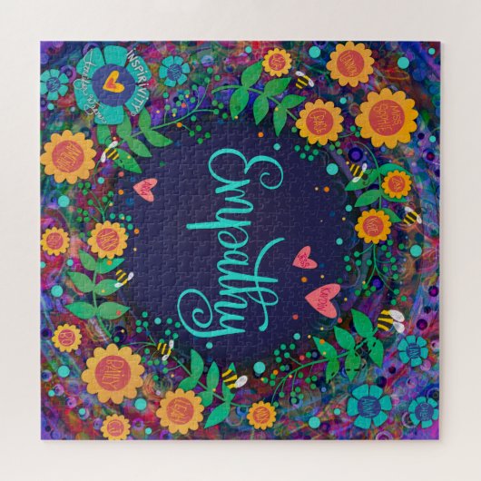 Empathie Lehrerin Studentin Personalisiert School Puzzle (Horizontal)