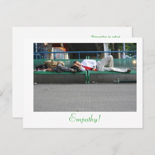 Empathie! Postkarte (Vorne/Hinten)