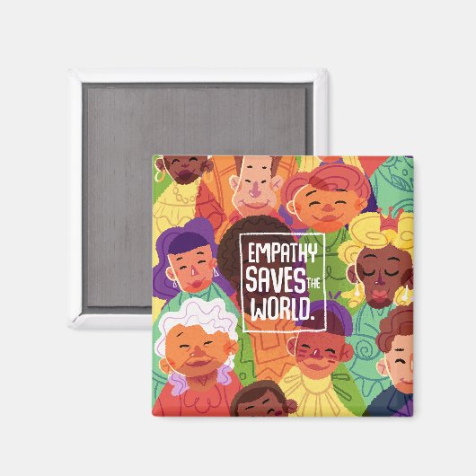 Empathie Rette die Welt Magnet (Vorderseite/Rückseite)