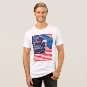 Empathie und Freundlichkeit sind Patriotik Tri-Blend Shirt (Vorderseite voll)