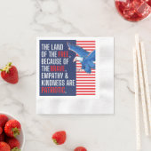 Empathie und Freundlichkeit sind Patriotisch Serviette (Beispiel)