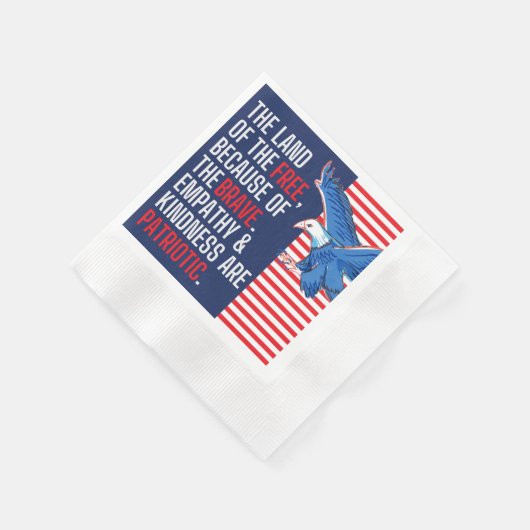 Empathie und Freundlichkeit sind Patriotisch Serviette (Ecke)