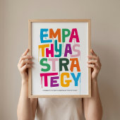 Empathy As Strategy - Typography Print | Wall Art Poster