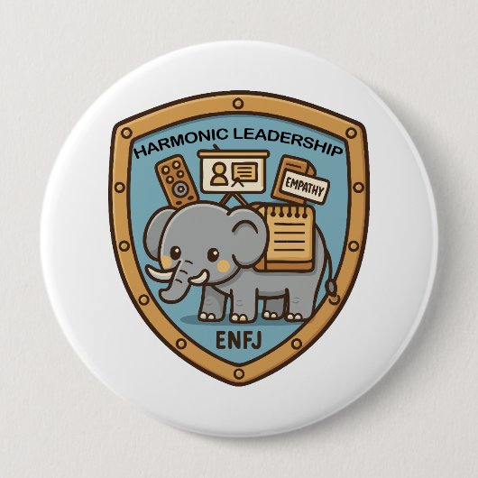 Empathy Elephant – Harmonic Leadership Button (Vorderseite)