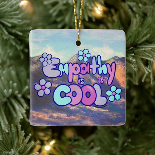 Empathy is Cool - Cool Tones Keramikornament (Baum)