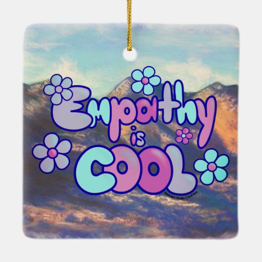 Empathy is Cool - Cool Tones Keramikornament (Rückseite)