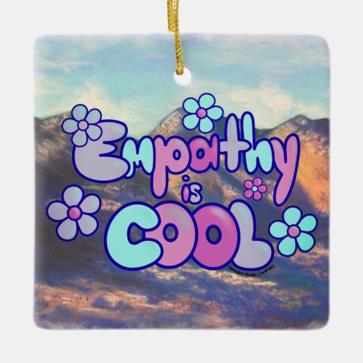 Empathy is Cool - Cool Tones Keramikornament (Vorderseite)
