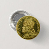 Emperor Menelik II. Button (Vorne & Hinten)