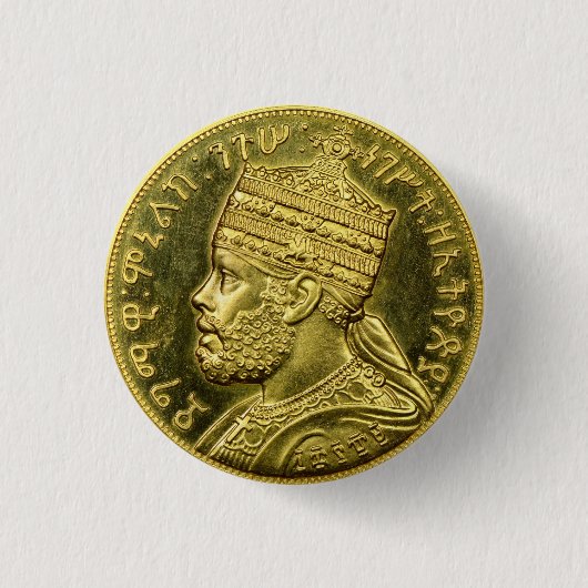 Emperor Menelik II. Button (Vorderseite)