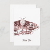 Emperor Moth Dankeschön Karte (Vorne/Hinten)