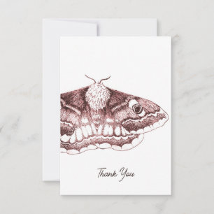 Emperor Moth Dankeschön Karte