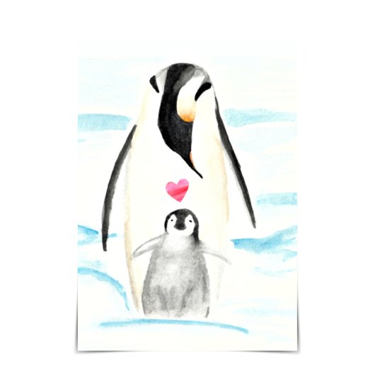 Emperor Pinguin Adoption Day Card Karte