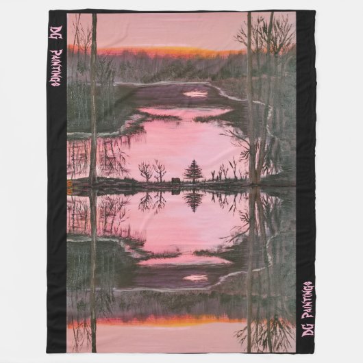 Empeyville Pond Reflection Fleece-Decke Fleecedecke (Vorderseite)