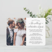 Empfang 2 Foto Hochzeit zum 1 Jahr Einladung (Stehend Vorderseite)