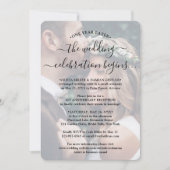 Empfang 2 Foto-Overlay für ein Jahr Einladung (Vorderseite)