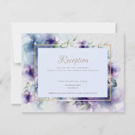 EMPFANG 2 | Transparente Blume Save The Date (Vorderseite)